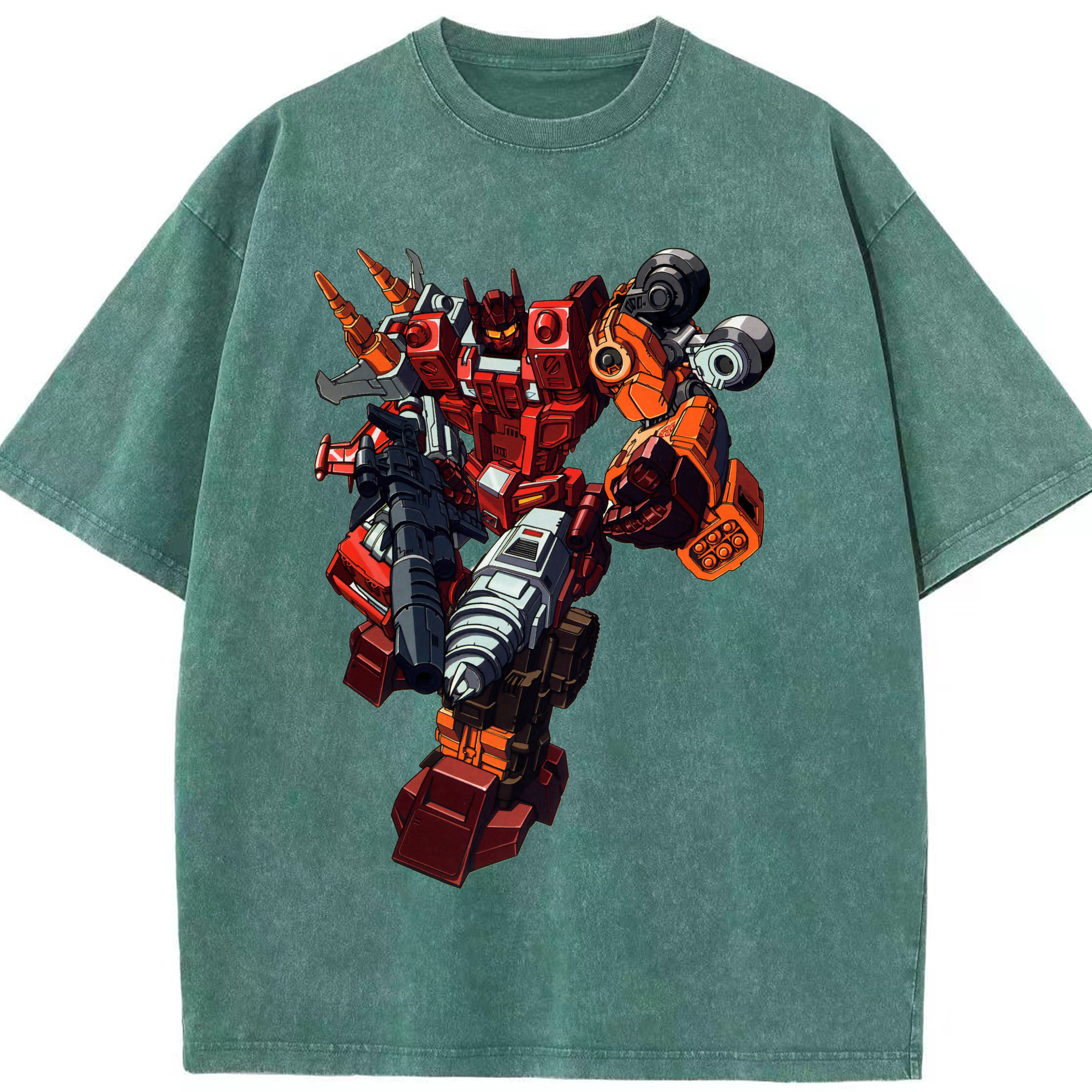 （画像用）  綿100% ヴィンテージ風 半袖Tシャツ（フロントプリント）